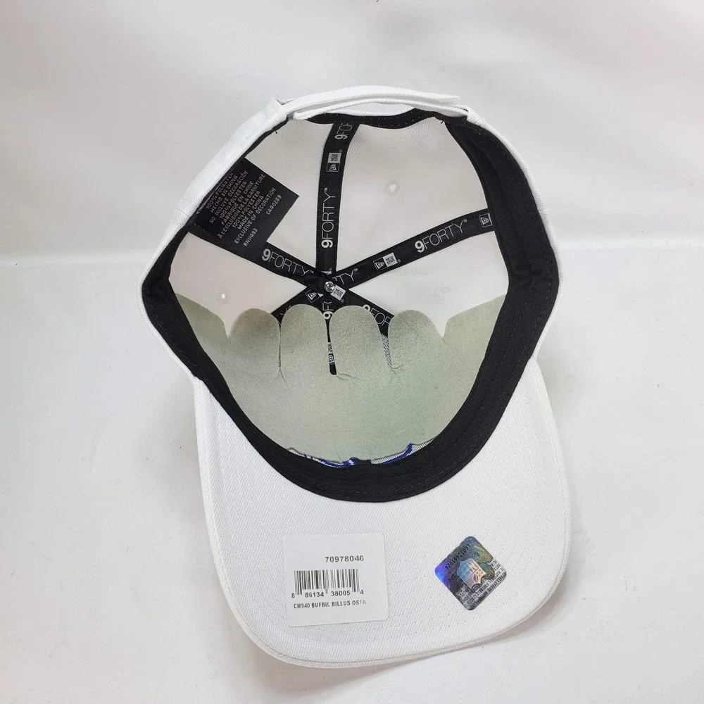 New Era 9FORTY Buffalo Bills OSFA White Josh Allen Billustration Hat NEW